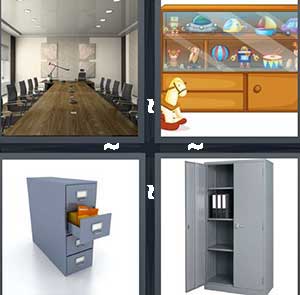 4 Pics 1 Word All Levels With Cabinet